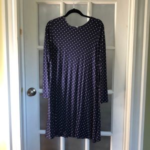Long sleeve polka dotted dress!